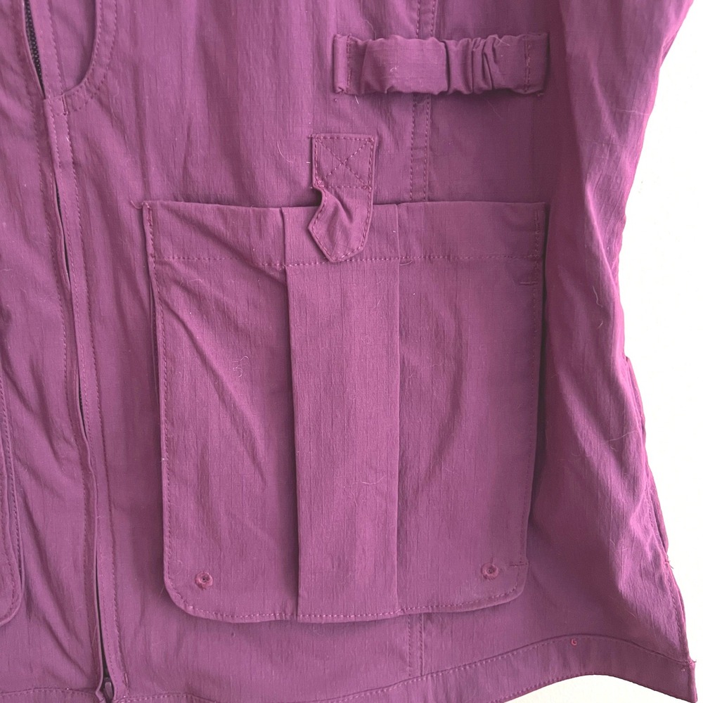 Duluth Trading Co Womens XL Purple Ripstop Utility Fishing Gardening Vest Zip Up - Picture 4 of 15